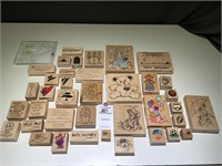 43 Stampin’ Up & Others Rubber Stamps on Wood