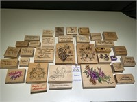 33 Stampin’ Up & Others Rubber Stamps on Wood