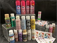 SCREEN PAINT & 40 COLORS OF ACRYLIC PAINT