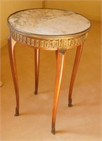 Antique marble topped side table made in France