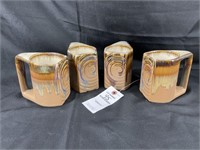 VTG 1970s Padilla Handmade Ceramic Mug Set of 4