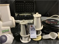 WAFFLE MAKER+T-FAL DELUXE HEALTH GRILL