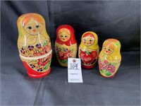 Russian Nesting Dolls 2 LG & 2 Small Sets
