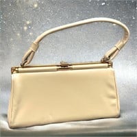 1950s Inspired Patent Leather Clutch Handbag