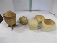 Wicker nesting boxes, Tower basket & jewelry box
