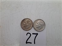1964 D and P Silver Dimes
