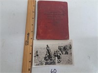 1917 US Army Field Artillery Book and Postcard