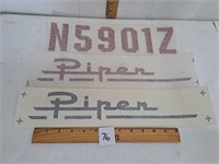 Vintage Piper Aircraft Decals