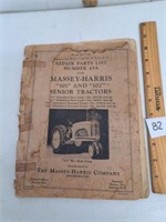 Vintage Massey- Harris Tractor Manual