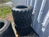 QTY 4 - 10-16.5 Skid Steer Tires