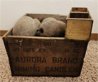 Crate of Wooded Buoys/ Kraft American Box