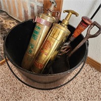 Fire Place Bucket & Vintage  Accessories