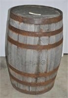 Vintage banded & slatted Whiskey barrel