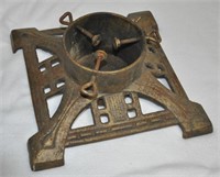 Ornate antique cast iron Christmas tree stand