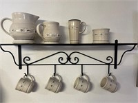 Longaberger Pottery & Display Rack