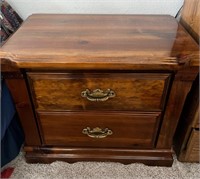 2-Drawer Wooden Night Stand