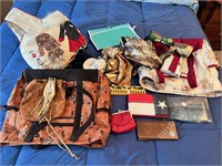 Travel Bags, Scarves, New Wallets, Beaded AK Bag