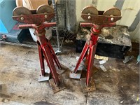 2 Industrial Grade Pipe Roller Stands