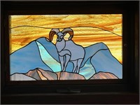 Dall Sheep Stained Glass Window