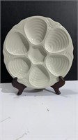 White Ceramic Oyster Plate U15A