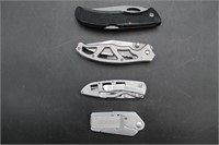 4 Gerber Pocket Knives, EAB, Ripstop, EZ+