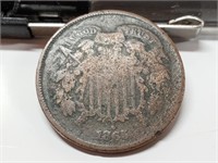 OF) 1865 US Two-Cent Piece