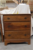 Vintage Drop Front 2-Drawer Writing Chest
