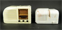 Lot Of 2 Vintage Plastic Case Tube Radios