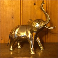 Heavy Brass Elephant Statue Sculpture