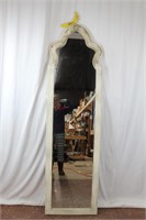 Rustic White-Washed Full Length Mirror