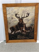 Framed Painting- Buck, Doe, & Baby