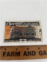 CHEVROLET 1934 Knee-Action Wheels Demo Card