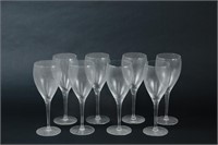Set of 8 Crystal Wine Glasses