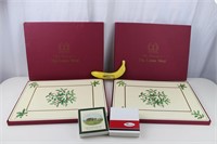 Boxed Lenox Holiday Placemats & Pimpernel Coasters