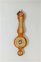 Vintage Wooden Barometer with Thermometer Combo.