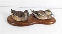 Ducks on Wooden Base- Numbered & Signed