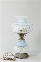 Vintage Floral Oil Lamp Style Table Lamp