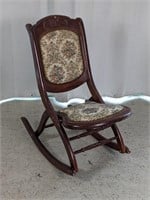Vintage Wooden/Fabric Folding Chair