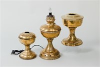 Vintage Brass Oil Lamps