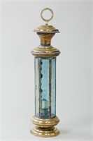 Vintage Brass Lantern with Glass Panels