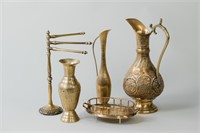Vintage Brass Decor: Pitchers & Candle Holders