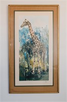 Wayland Moore, Limited Edition Serigraph, Giraffe