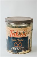 Vintage Butter Toasted Pretzel Tin Container