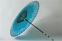 Elegant Blue Asian Paper Parasol/Umbrella