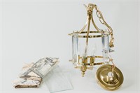 Vintage Brass Hanging Lamp / Chandelier