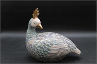 Hand-Painted Chinese Porcelain Pottery Peacock