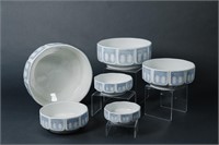 Blue Pattern Ceramic Nesting Bowls - Germany