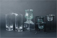 Glassware & Candle Holder Set