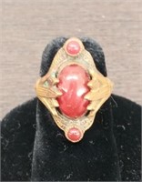 Art Deco Brass (?) Ring approx size 3