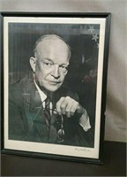 Framed Picture Of Dwight Eisenhauer, Approx. 18
